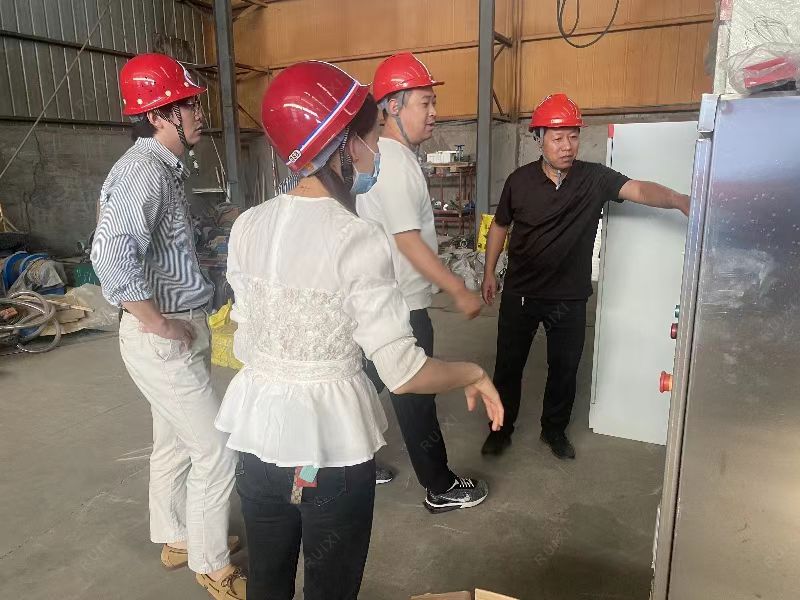 Korea customers visited our company to order shrimp meal machine