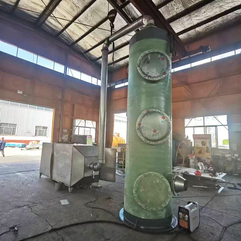 waste gas odor treatment equipment waste gas condenser spraying tower