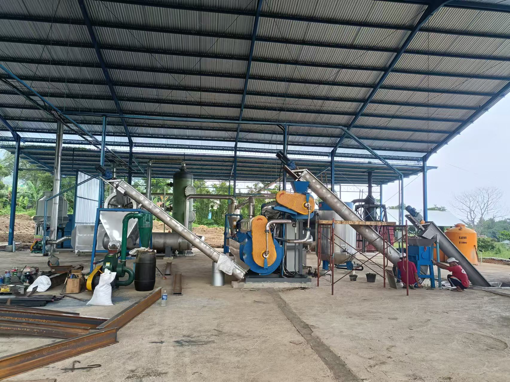 The 500kg/h fishmeal machine production line purchased by our Indonesia customer