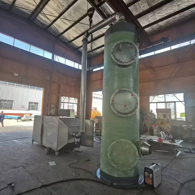waste gas odor treatment equipment waste gas condenser spraying tower